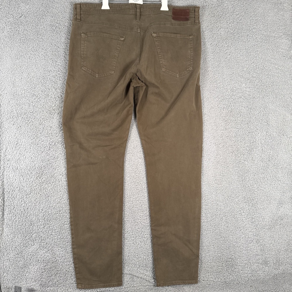 Adriano Goldschmied The Graduate Pants Mens 38x32 Olive Green Chino Stretch - Picture 7 of 8